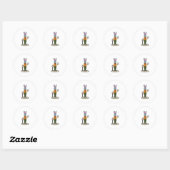 Rabbit as Gentleman with Cane Ronde Sticker (Vel)