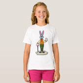 Rabbit as Gentleman with Cane T-shirt (Voorkant volledig)