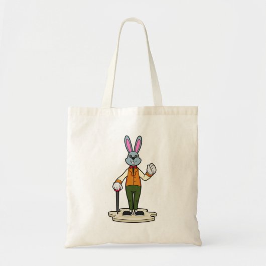 Rabbit as Gentleman with Cane Tote Bag (Voorkant)