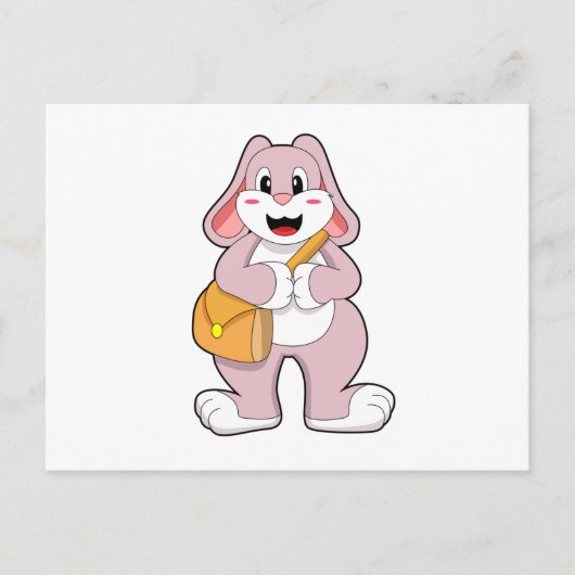 Rabbit as Hiker with Bag Briefkaart (Voorkant)