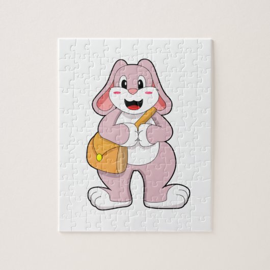 Rabbit as Hiker with Bag Legpuzzel (Verticaal)
