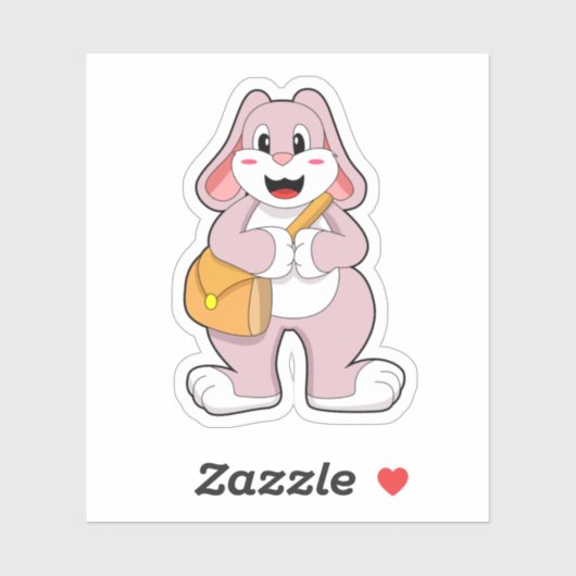 Rabbit as Hiker with Bag Sticker (Vel)