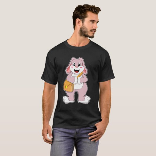 Rabbit as Hiker with Bag T-shirt (Voorkant volledig)