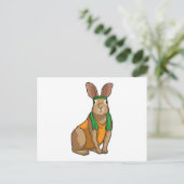 Rabbit as Runner with Towel Briefkaart (Staand voorkant)