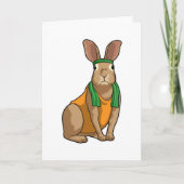 Rabbit as Runner with Towel Kaart (Voorkant)