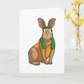 Rabbit as Runner with Towel Kaart (Gele Bloem)