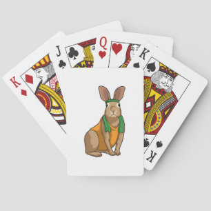 Rabbit as Runner with Towel Pokerkaarten