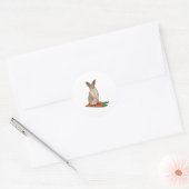 Rabbit as Skier with Ski Ronde Sticker (Envelop)