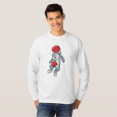 Rabbit at Boxing with Boxing gloves T-shirt (Voorkant volledig)