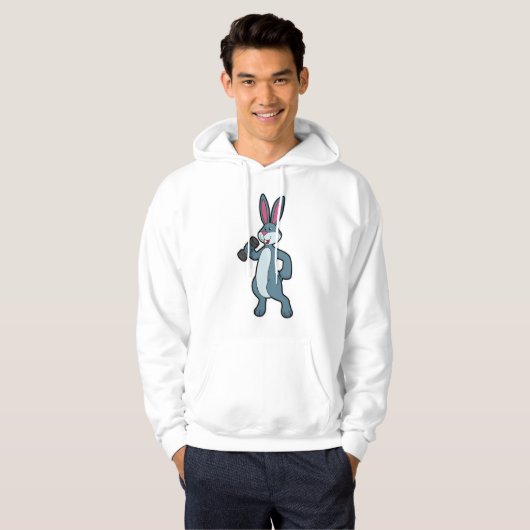 Rabbit at Sterke training met Dumbbell Hoodie (Voorkant volledig)