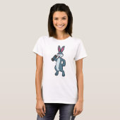 Rabbit at Sterke training met Dumbbell T-shirt (Voorkant volledig)