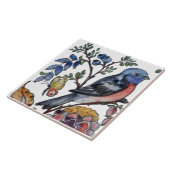 Rabbit Bird Jacobean Floral Tile Mural 8pc L Row 1 Tegeltje (Zijkant)