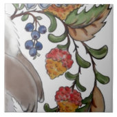 Rabbit Bird Jacobean Floral Tile Mural 8pc R Row3 Tegeltje (Voorkant)