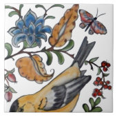 Rabbit Bird Jacobean Floral Tile Mural 8pc R Row 1 Tegeltje (Voorkant)