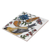Rabbit Bird Jacobean Floral Tile Mural 8pc R Row 1 Tegeltje (Zijkant)