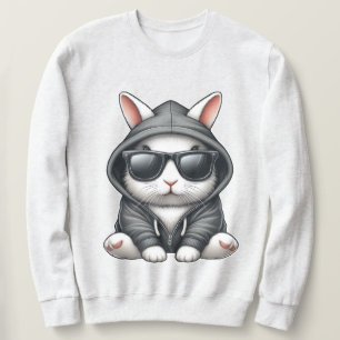 Rabbit blanc cool en Sweat - shirt à capuche et lu