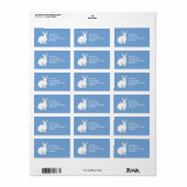 Rabbit blue Address Label (Full Sheet)
