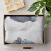 Rabbit Blue Hydrangea Flower Carte Postale French Tissuepapier (Geschenk)