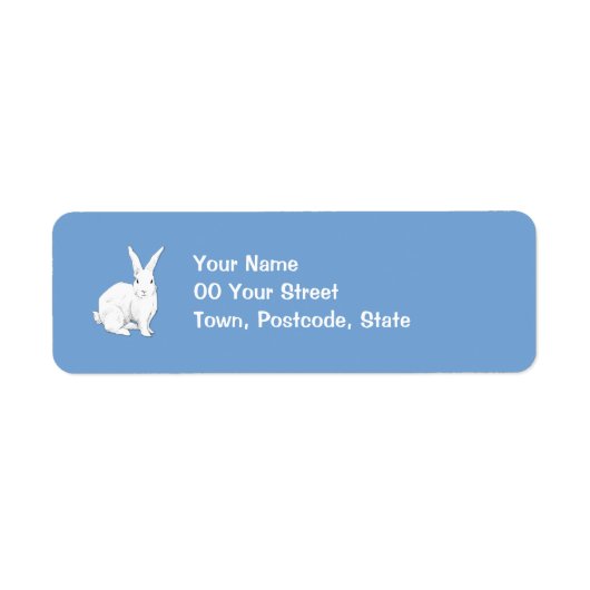 Rabbit blue Return Label (Voorkant)