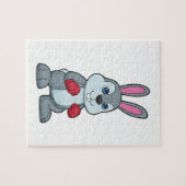 Rabbit Boxer Boxer Boxing-handschoenen Legpuzzel (Horizontaal)