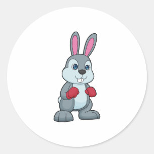 Rabbit Boxer Boxer Boxing-handschoenen Ronde Sticker