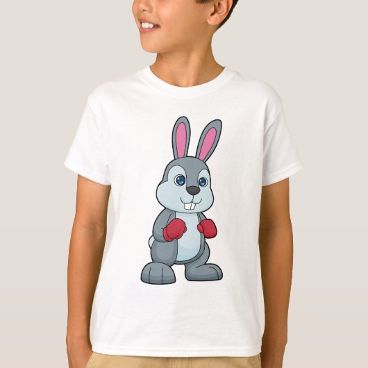 Rabbit Boxer Boxer Boxing-handschoenen T-shirt (Voorkant)
