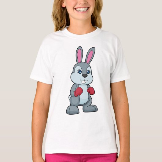 Rabbit Boxer Boxer Boxing-handschoenen T-shirt (Voorkant)