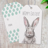 Rabbit Bunny Animal art Hoppy Easter Cute Spring Cadeaulabel