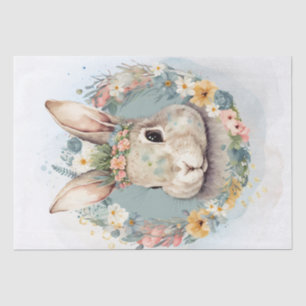 Rabbit Bunny Floral Waterverf Tissuepapier