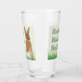Rabbit Bunny Good Luck Typography Green Easter Glas (Links)