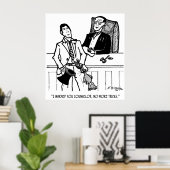 Rabbit Cartoon 2647 Poster (Thuiskantoor)