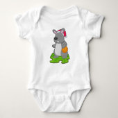 Rabbit Christmas Basketball Romper (Voorkant)