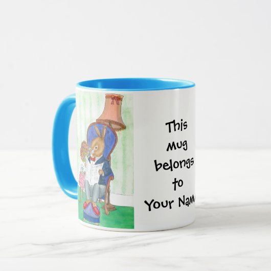 Rabbit Coffee Mok to Personalize (Voorkant links)