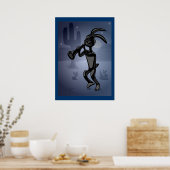 Rabbit Dance Kokopelli Poster (Keuken)
