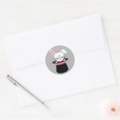 Rabbit dans un Sticker Magicien Casquette - Rose (Enveloppe)