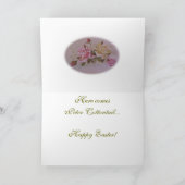 Rabbit de Pâques et carte Rose (Intérieur)