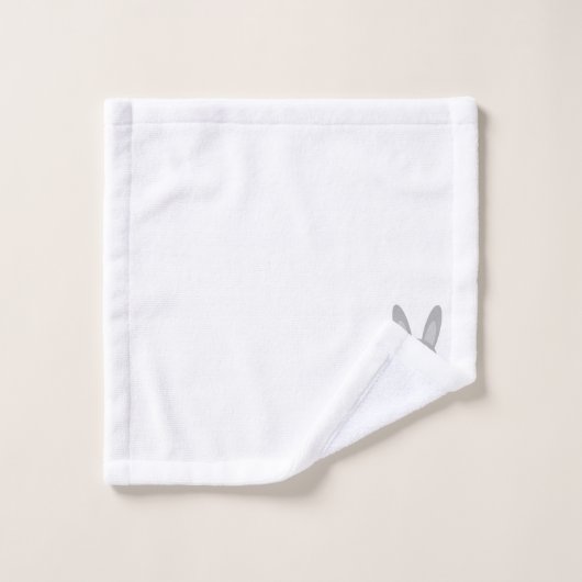 Rabbit Design Monogrammed Bad Handdoek (Wasdoekje)