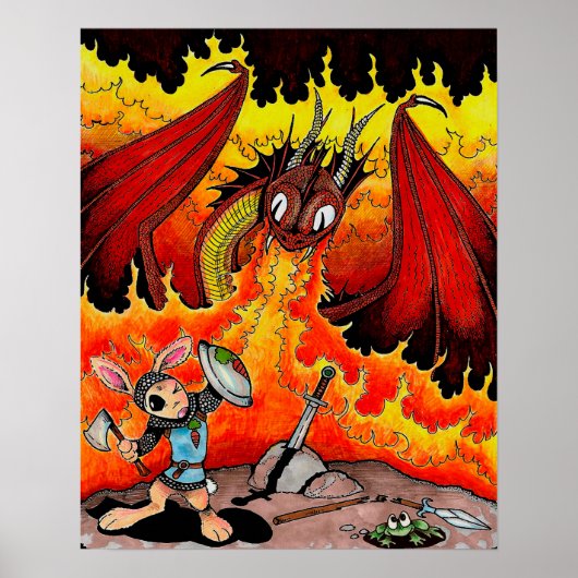 Rabbit Dragonslayer Poster (Voorkant)
