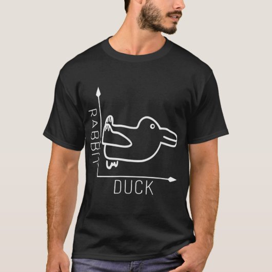 Rabbit Duck Illusion - Wiskunde Graph Drawing Phil T-shirt (Voorkant)