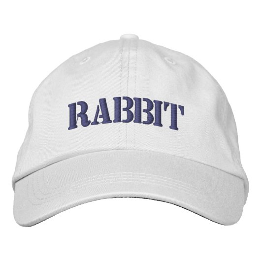 RABBIT EMBROIDERDE BASEBALL PET (Voorkant)