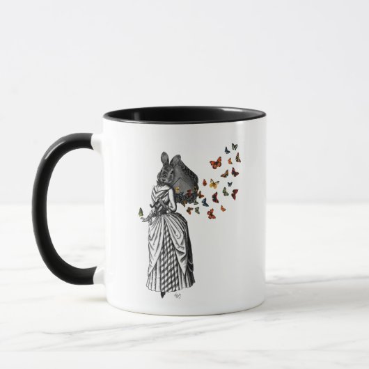 Rabbit en Butterfly Parasol 2 Mok (Links)