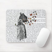 Rabbit en Butterfly Parasol 2 Muismat (Met muis)