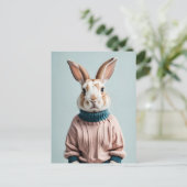 Rabbit en pull, Carte postale de poste (Debout devant)