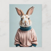 Rabbit en pull, Carte postale de poste (Devant)