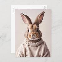 Rabbit en pull, Carte postale de poste