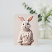 Rabbit en pull, Carte postale de poste (Debout devant)