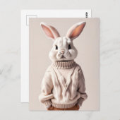 Rabbit en pull, Carte postale de poste (Devant / Derrière)