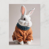 Rabbit en pull, Carte postale de poste (Devant)