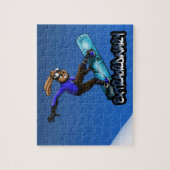 Rabbit en Snowboard Legpuzzel (Verticaal)