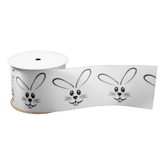 RABBIT FACE SATIN RIBBON LINT